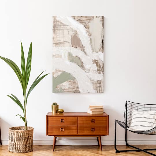 Neutral Abstract Texture 24" x 36" Canvas Wall Art